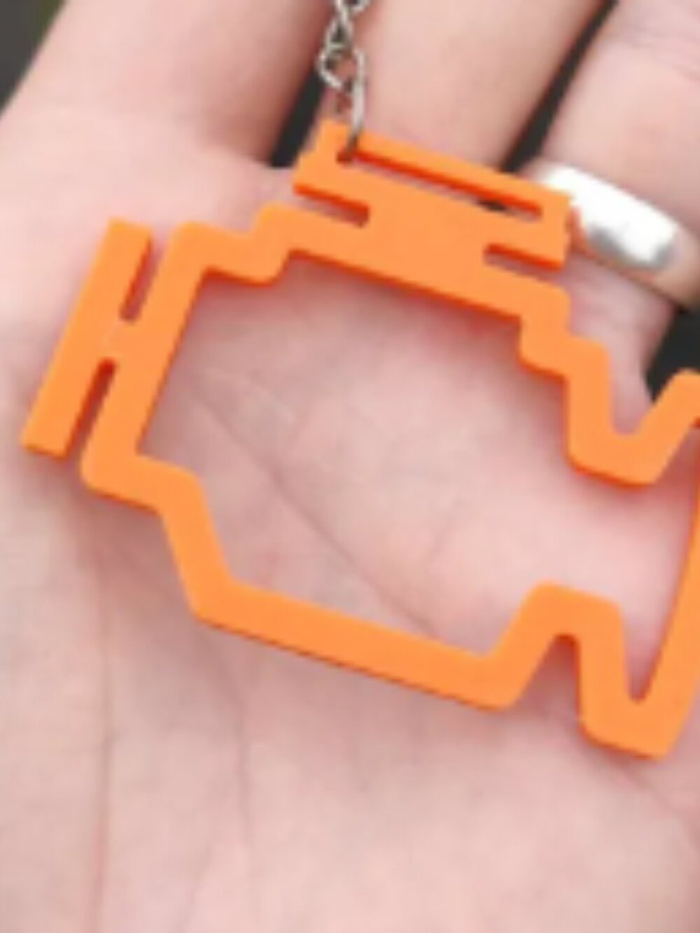 Check Engine Light Flat Keychain - Picture 1 of 1